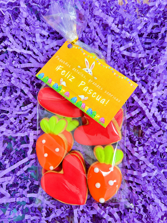 BOLSA 12 MINI GALLETAS ZANAHORIAS Y CORAZONES